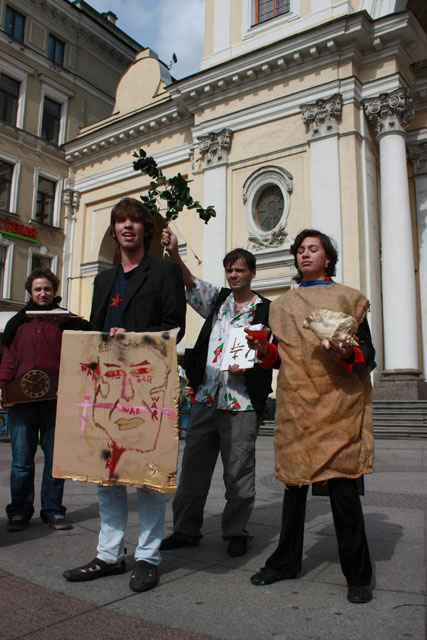 Городские художники предложили Саакашвили пройти "путем самурая" (фото)