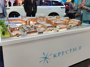 Дизайнер Артемий Лебедев презентовал на ПМЭФ новый логотип "Крестов"